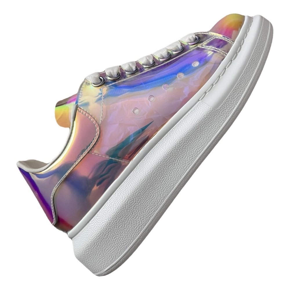 Alexander McQueen Iridescent Sneakers with White Laces